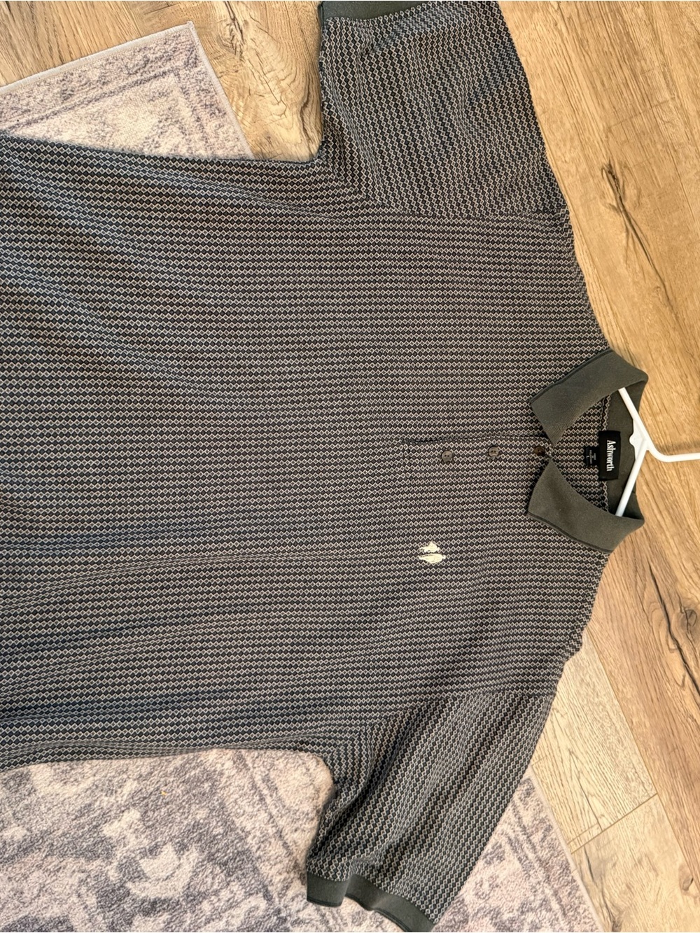 Ashworth Men’s Short Sleeve Polo - Charcoal and Olive